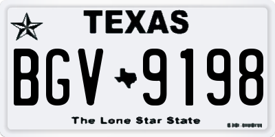 TX license plate BGV9198