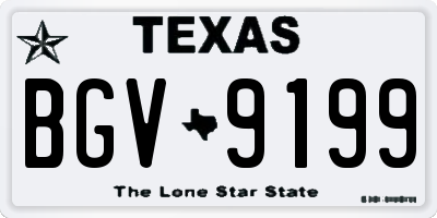 TX license plate BGV9199
