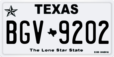 TX license plate BGV9202