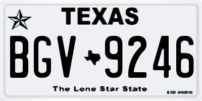 TX license plate BGV9246