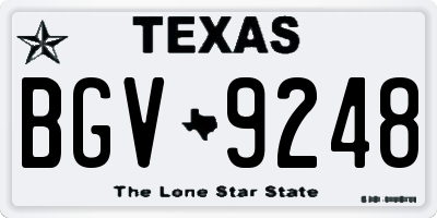 TX license plate BGV9248