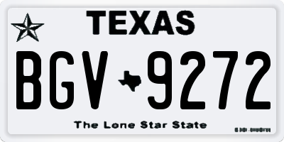 TX license plate BGV9272