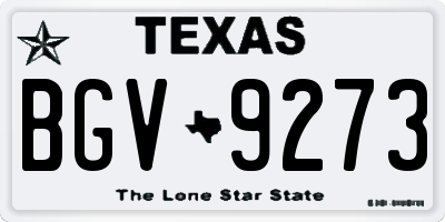 TX license plate BGV9273