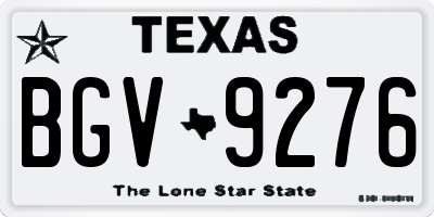 TX license plate BGV9276