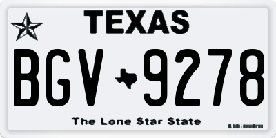 TX license plate BGV9278