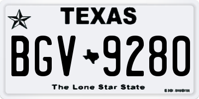 TX license plate BGV9280