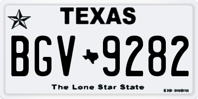 TX license plate BGV9282