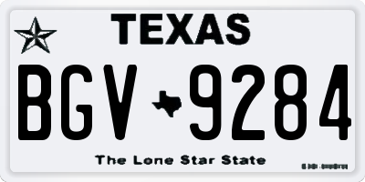 TX license plate BGV9284