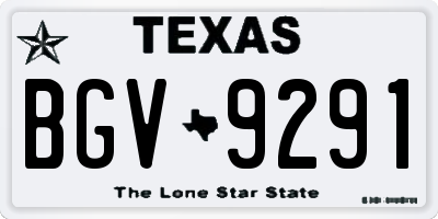 TX license plate BGV9291