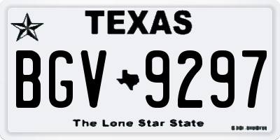 TX license plate BGV9297