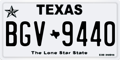 TX license plate BGV9440
