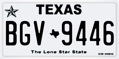 TX license plate BGV9446