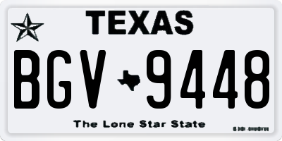 TX license plate BGV9448