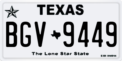TX license plate BGV9449