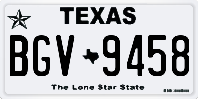 TX license plate BGV9458