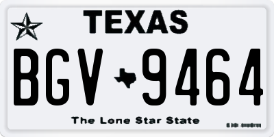 TX license plate BGV9464