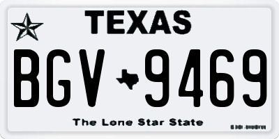 TX license plate BGV9469