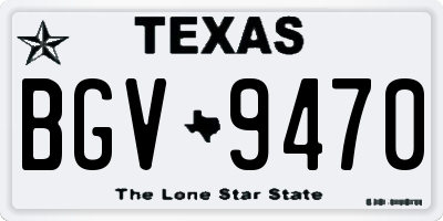 TX license plate BGV9470