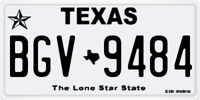 TX license plate BGV9484