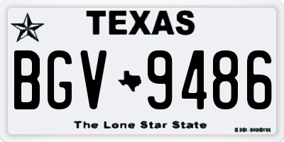 TX license plate BGV9486