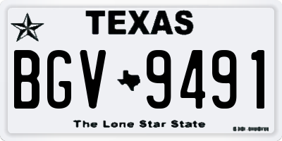 TX license plate BGV9491