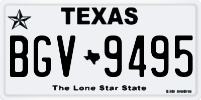 TX license plate BGV9495