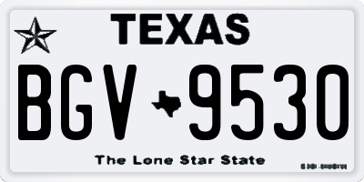 TX license plate BGV9530