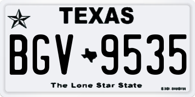 TX license plate BGV9535