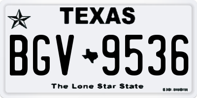 TX license plate BGV9536