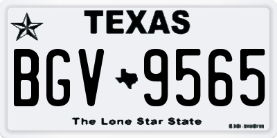 TX license plate BGV9565