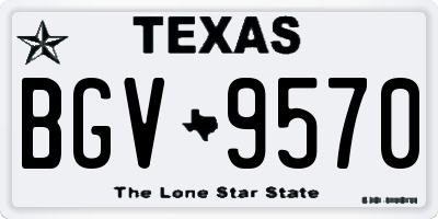 TX license plate BGV9570