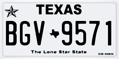 TX license plate BGV9571