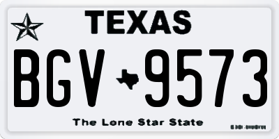 TX license plate BGV9573