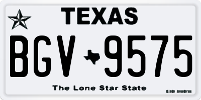 TX license plate BGV9575