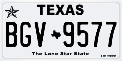 TX license plate BGV9577
