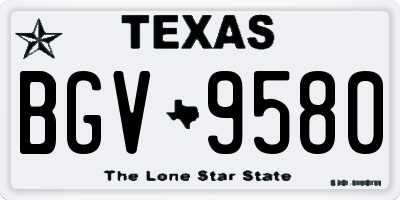 TX license plate BGV9580