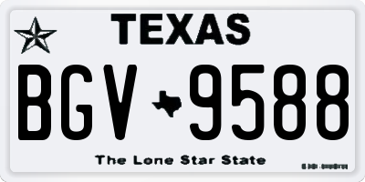TX license plate BGV9588