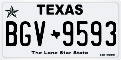 TX license plate BGV9593