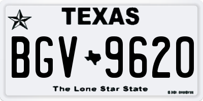 TX license plate BGV9620