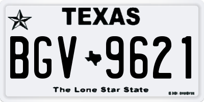 TX license plate BGV9621