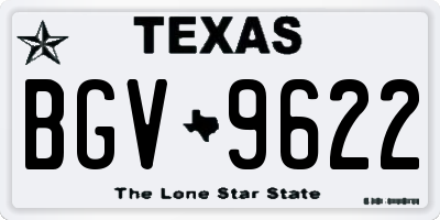 TX license plate BGV9622