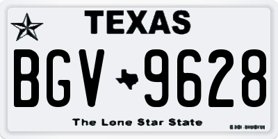 TX license plate BGV9628