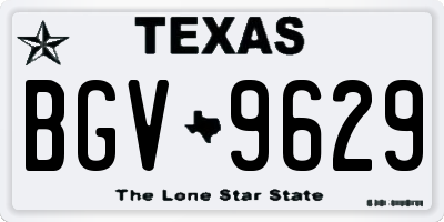 TX license plate BGV9629