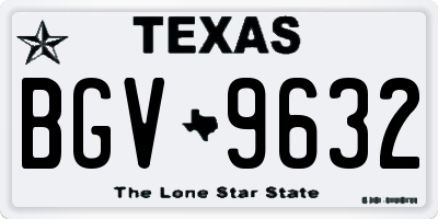 TX license plate BGV9632