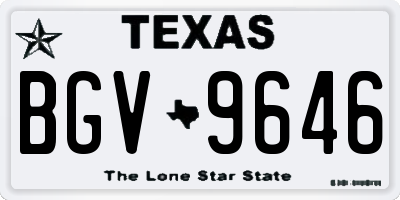 TX license plate BGV9646