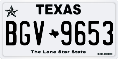 TX license plate BGV9653