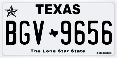 TX license plate BGV9656