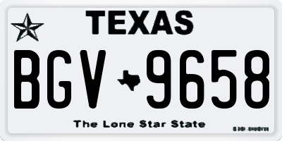 TX license plate BGV9658