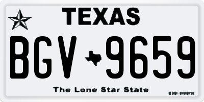 TX license plate BGV9659