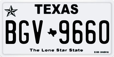 TX license plate BGV9660